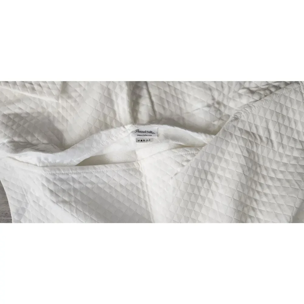 Peacock Alley Oxford Matelassé XL Euro Pillow Shams in White 30x30in Set of 2